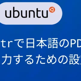 R×Ubuntu24.04 knitrで日本語のPDFを出力するための設定