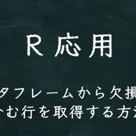 R応用 データフレームから欠損値を含む行を取得する方法